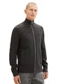 TOM TAILOR Herren Moderne Strick-Jacke im Struktur-Mix