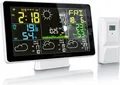 Brandson Wetterstation, Funkwetterstation, WIFI / Wlan, mit Funk Außensensor, Barometer, Luftfeuchtigkeit, Außensensor, Wecker, Wetter Prognose mit App, Temperaturtrend, UV, Mondphase