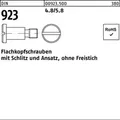 Din 923 Flachkopfschraube M6x5 Stahl 4.8 Blank Schlitz M. Ansatz O. Freistich 100 Stk