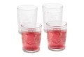 relaxdays Gläser-Set Vintage Trinkgläser 4er Set 300 ml, Glas