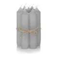 Nordstern Stabkerzen Grau 6er Pack - Kleine Kerzen für Kerzenhalter, Adventskranz oder als Baumkerze - Ideale Tisch Deko für Hochzeit oder Weihnachten - 11 x 2,2 cm