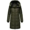 Marikoo Winterjacke Natsukoo XVI Stepp Mantel mit großer Kapuze grün S (36)