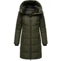 Marikoo Damen Winterjacke Natsukoo – warm, mit Teddyfell & Kapuze