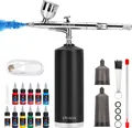 Ovaga Airbrush SetMETU-80-131 | 32PSI  wiederaufladbare mit Airbrush-Farbset