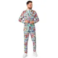Opposuits Partyanzug Spongebob Frenzy Anzug - Kostüm für Karneval, Ganz Bikini Bottom versammelt auf einem Anzug! 62
