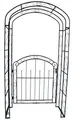 Pforte mit Rosenbogen MAYON, Metall, Rost-Optik