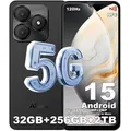 Neo S25 Pro 5G Handy Ohne Vertrag Android 15, 32GB+256GB/TF 2 TB, 6.75" 120Hz Smartphone 5280mAh 64MP AI Kamera, 4K Video/NFC/Dual SIM/Face ID,Schwarz - Schwarz
