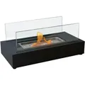 Purline Bioethanol-Kamin, Schwarz, Glas, 35x15x18 cm, Kleinmöbel, Kamine & Zubehör, Kaminöfen