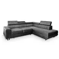 MASSENO Ecksofa mit Schlaffunktion Nola , grau , Maße (cm): B: 253 H: 88