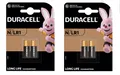 4  x Duracell MN9100  Lady  4001 Batterie LR1  E90 N 1,5V Alkaline