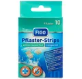 FIGO Wundpflaster Transparente wasserfeste Pflasterstrips, 10er Pack (Set, 10 St., Pflaster-Strips), Pflasterstrips Pflasterpackung Pflaster Wundpflaster Heftpflaster