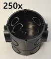 250x Unterputzdose Schalterdose Gerätedose Verbindungsdose Schwarz Ø 60x62 mm