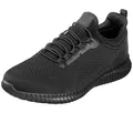 Skechers Herren Cessnock Sneaker, Black Textile (Water and Stain Repellent), 40 EU