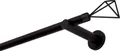Gardinenstange 140 cm 1-läufig Schwarz Matt 19 mm - stabil, mit Space, Komplettset, für Wandmontage