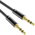 Apple Aux Kabel 3,5mm Audio Klinkenkabel iPhone iPad iPod 3m Nylon Schwarz