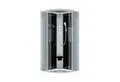 AcquaVapore Komplettdusche Dusche Fertigdusche D10-03T1 Schwarz 80x80, Sicherheitsglas ESG, inklusive Duschwanne, Höhenverstellbar, Mit Bauanleitung, Mit Spiegel, Gehärtetes Glas, Inte