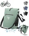 MIVELO Fahrradtasche für Gepäckträger - 3in1 Gepäckträgertasche Rucksack Umhängetasche - 100% wasserdicht und PVC-frei - mit herausnehmbarer Laptoptasche (Mint)