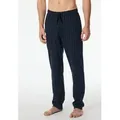 Schiesser Pyjamahose Mix + Relax gestreift, seitliche Taschen, Bindekordel blau 56