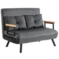 HOMCOM Sofa, Schlafsofa, LxBxH: 102 x 73 x 81 cm - grau