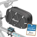 Valkental® Fahrrad Rahmentasche [Innovativer Adapter] Wasserfeste Oberrohrtasche mit Schnellspanner für Ebike, Rennrad & MTB [Viel Platz] Fahrradtasche Rahmen Handy – Handytasche mit sensibler Folie