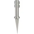 ledscom.de Garten-Steckdosen-Säule PORU mit Erdspieß für außen, 4-Fach, Edelstahl, rund, 38cm