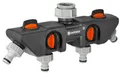 GARDENA Schlauchverbinder 4-Wege-Verteiler, Wasserverteiler, wasserdurchfluss regulierbar