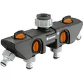 Gardena Wasserverteiler 8194-20, 4 Wege Verteiler, 3/4 Zoll und 1 Zoll Gewinde-Anschluss