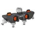 4-Wege-Verteiler, für Gardena-Bewässerungscomputer, Wasserfluss anpassbar