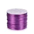 BENECREAT 1mm Aluminiumdraht 150m Lang(492 Füße) Eloxiert Schmuck Handwerk machen Friesen Floral farbigen Aluminium Craft Draht - Lila