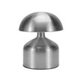 Luxus - Tischlampe Touch Mini - Vicky - Silber - H14 x Ø10 - Terrassenlampe - Schreibtischlampe - LED - Wiederaufladbar - Dimmbar - Kabellos - Tischlampe für innen und außen