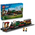 LEGO City Vintage Steam Train Toy - STEM Model Kit - Set w/Station, Track, Cab C