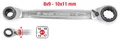 4 in 1 GEARplus® Doppel-Ratschenringschlüssel, umschaltbar, 8x9x10x11mm - KS Too
