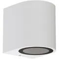 ledscom.de Wandleuchte ALSE für außen, IP54, Downlight, weiß matt, rund, 1x GU10 max. 35W