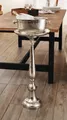 Metall Deko Säule silber, 78cm hoch, Antik Look, XXL Kerzen Halter Ständer Tisch