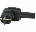 KOPP Schuko Winkelstecker Vollgummi Schwarz für Kabelquerschnitt bis 3x2,5qmm