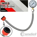 YATO WASSERDRUCKMESSER 3/4" zu 1/2" WASSERDRUCKPRÜFUNG SCHLAUCH 30cm MANOMETER