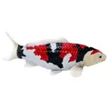Showa Sanshoku Koi Fischfigurine Handgemalt Sammlermodell 3+