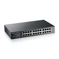 Zyxel 24-Port Gigabit Cloud-Based Switch | 24-Port GbE Smart hybrid Mode Switch | Standalone or NebulaFlex Cloud | Rackmount, fanless [GS1915-24E]