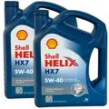 2x5 Liter Shell Helix HX7 5W-40 Motorenöl 5W40 Motoröl A3 B4 Fiat MB VW API SP
