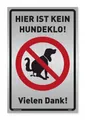 König Werbeanlagen Hinweisschild Schild Hier ist kein Hundeklo! weiß, stabiles Alu-Schild mit UV-Schut