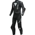 Dainese Laguna Seca 5, Lederkombi 2tlg. perforiert - Schwarz/Schwarz/Weiß - 116