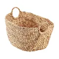 Korb Aufbewahrungskorb Wäschekorb Zeitungskorb - Wasserhyazinthe - 51x36x36 cm