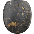 Sanilo WC-Sitz "Shield", WC Sitz mit Absenkautomatik Shield, Schwarz, Oval