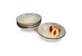 SÄNGER Schale Set Pompei - Beige mit schwarzen Akzenten, Steingut, (Set, 4-tlg), Ø17,5x8,5cm, 4 Personen, Handmade, Premium Collection