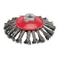 Silverline 580493 Stahldraht-Scheibenbürste, gezopft 115 mm