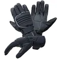PROANTI Motorradhandschuhe Regen Winter | wasserdicht mit Membrane | gefüttert für mehr Komfort | Handfläche aus weichem Rindsleder | Soft-Protektor für Knöchelschutz | reflektierender Streifen | XL