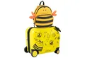 COSTWAY Kinderkoffer 12"+18" Kindertrolley, zum sitzen, mit 4 Rollen & Rucksack