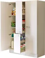 Flex-Well Mehrzweckschrank-Set LUCCA, 3-teilig, Hauswirtschaftsraum oder Küche..., Breite 130 cm, (Komplett-Set, 3-St., bestehend aus: 2 Vorratsschränken und 1 Auszugsschrank), Kombination aus 2 Vorratsschränken und 1 Auszugsschrank