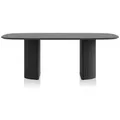 Henders & Hazel Pavie Esstisch oval Eiche furniert/Metallgestell off black