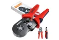 BAURIX Crimpzange Sechskant - Selbsteinstellende Krimpzange für Aderendhülsen, 0,25-6mm², Ergonomische Presszange für isolierte & unisolierte Aderendhülsen, Crimpwerkzeug